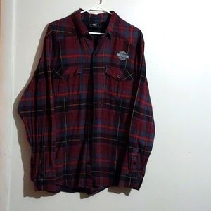 Harley Davidson button up flannel